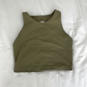 Paragon Green crop workout top